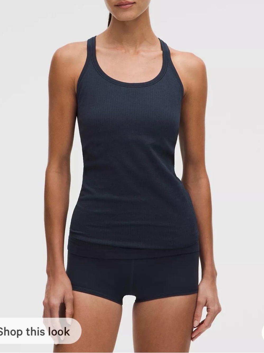 Lululemon-Ebb to Street Tank Top-Navy Racerback Tank Top Size 4